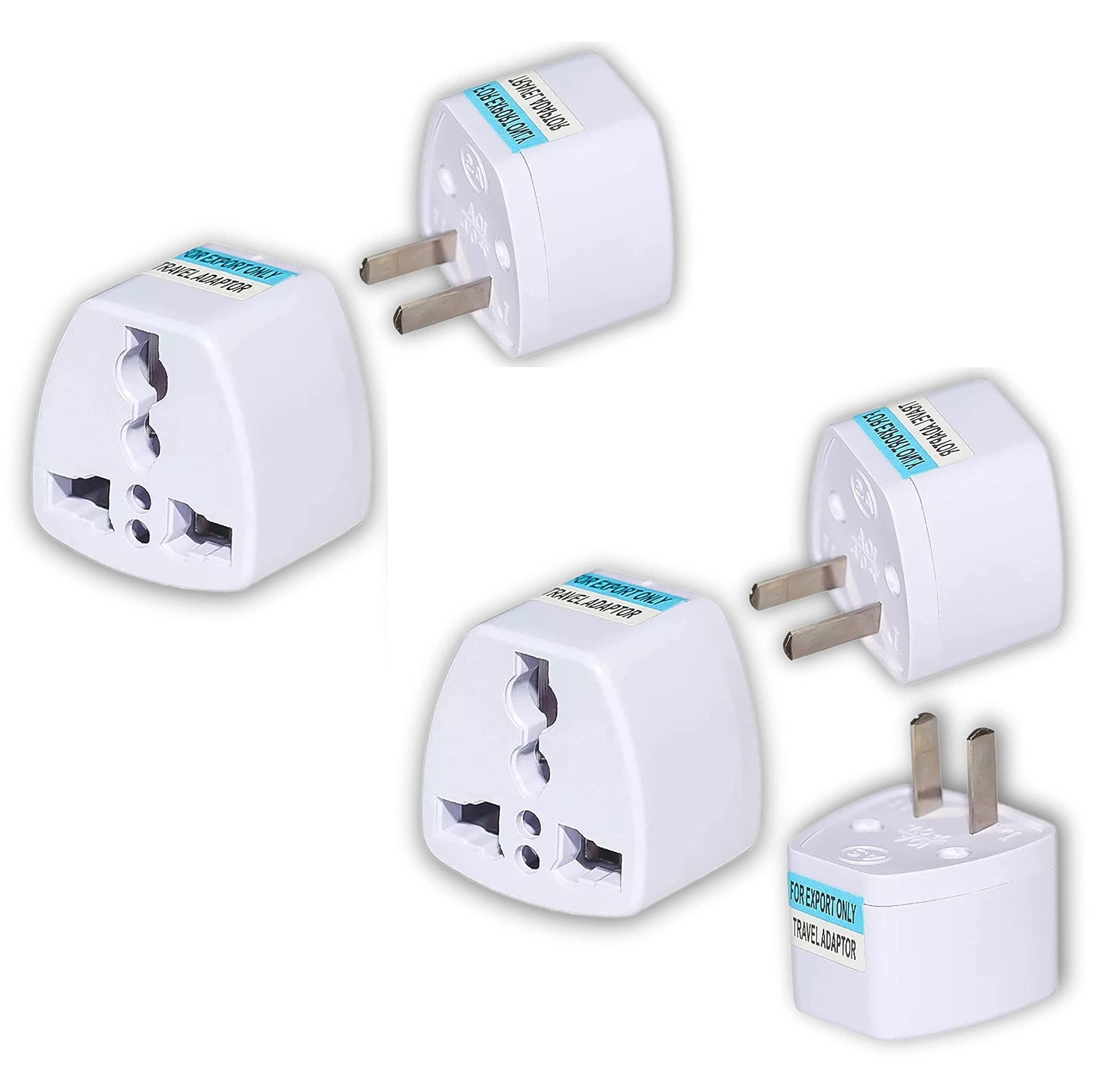 fdealz® [ 5 Pieces ] US Flat Pin Male to Multi Socket Adapter ; 2 Prong Universal Socket, Flat Blade Plug Power Converter Adapter For Usa, Canada, Mexico-image-28