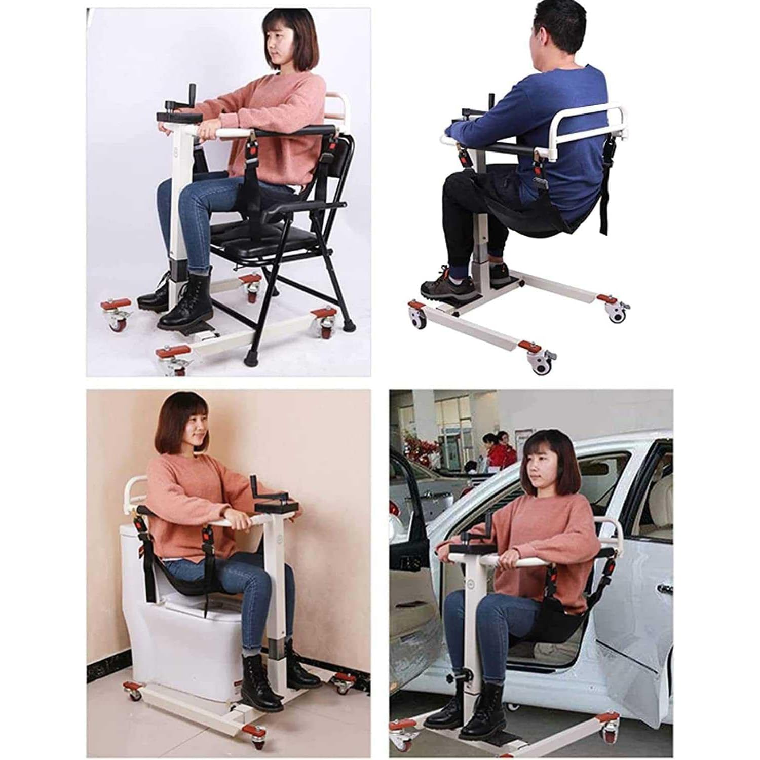 Silla de Traslado de Pacientes, Elevador para Silla de Ruedas Grúa para Elevación y Traslado de Pacientes, Elevador de Silla de Ruedas para Ancianos Discapacitados