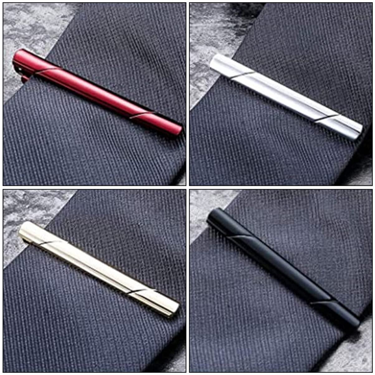 LIFKOME Clips De Corbata De Los Hombres Padrinos De Boda Remolino Cuello Borgoña Pisacorbatas Hombre Sujeta Corbatas Clip De Corbata De Cobre Clip De Corbata De Moda