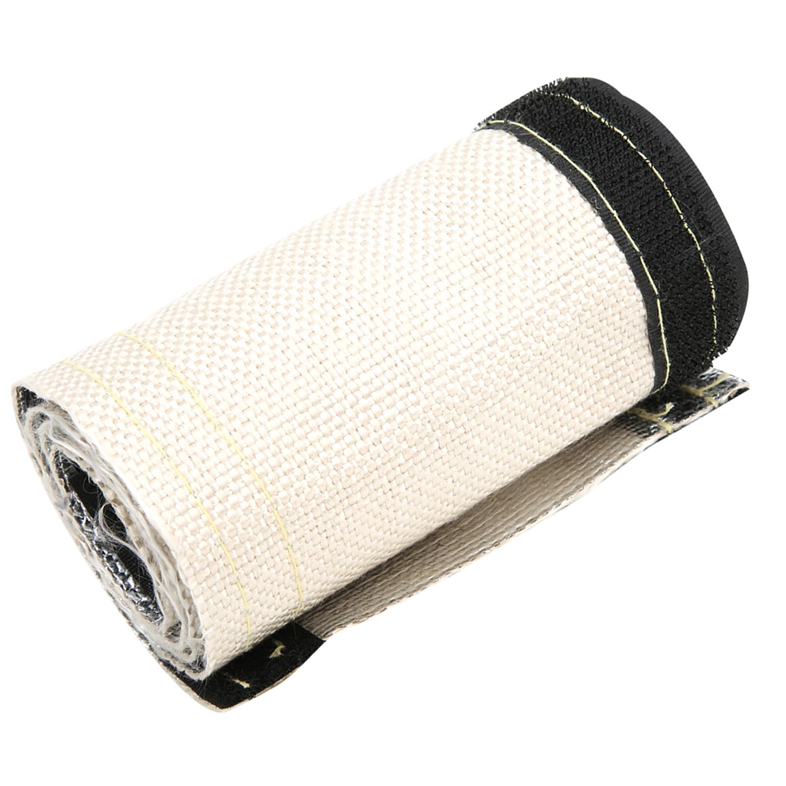 Hyuduo Couvre-Tuyau Isolant Fibre De Verre 600 X 106 Mm - Protection Thermique Métallique Gris Blanc