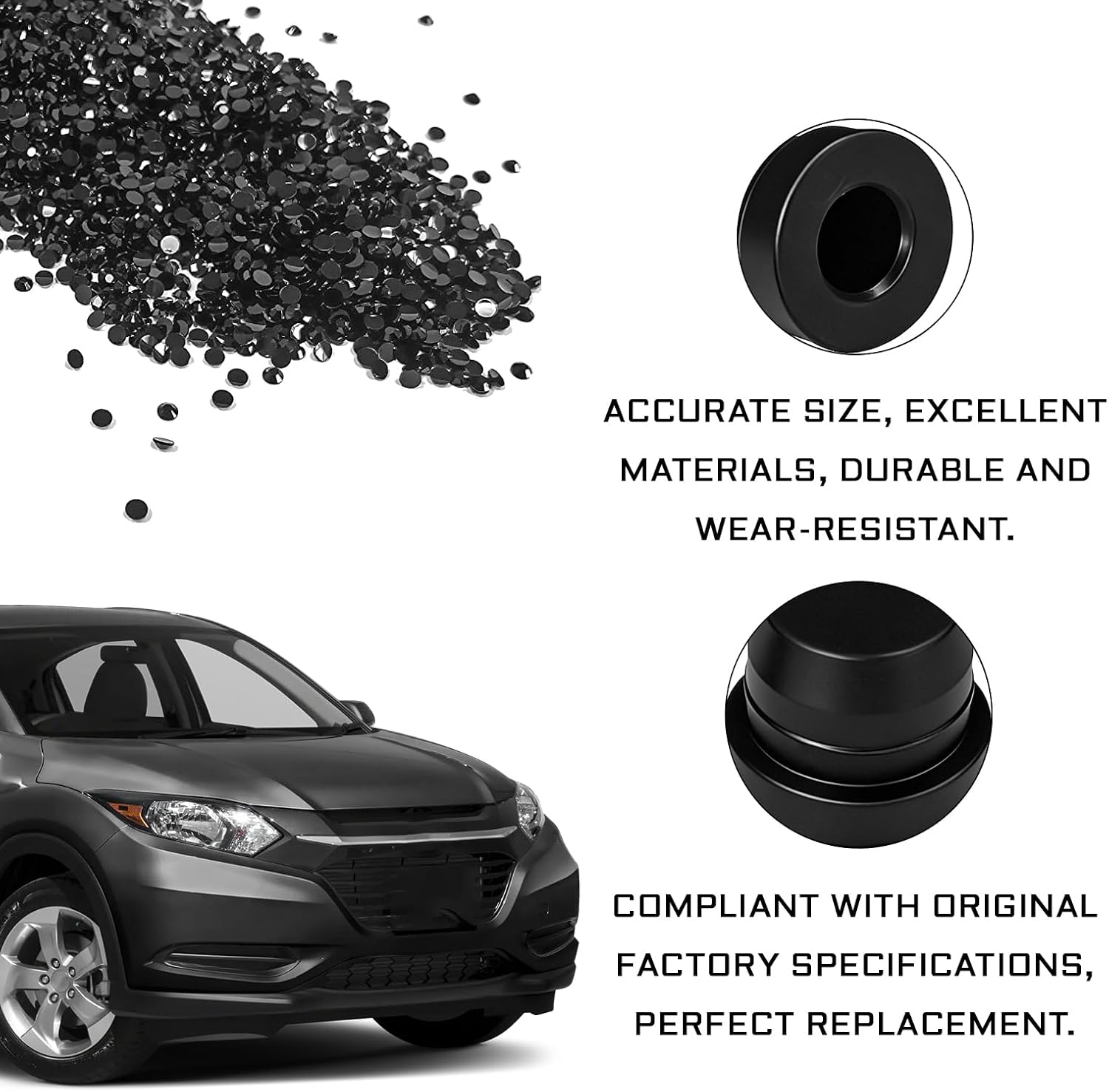 Radiator Support for Honda 4PCS Radiator Rubber Upper Lower Cushion Mount Bushings Replacement for Honda Civic CRV HRV Odyssey Rubber for Radiators Base Bracket 74173-SJ4-000 74172-SM4-000