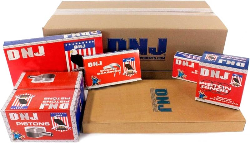 Kit de reconstrução do motor DNJ EK221 para Honda Civic 1.7L L4 16V SOHC 1668cc 2001 a 2005 – Tamanho padrão