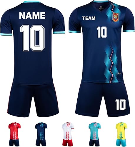 ORYG Camisetas de fútbol personalizadas para niños, uniformes de equipo de fútbol personalizados para hombres y mujeres con nombre de número y