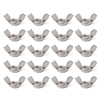 30PCS 5/16"-18 Wing Nuts,304 Stainless Steel Wing Nuts Butterfly Nut Fasteners Parts Screws Hand Twist Tighten Ear
