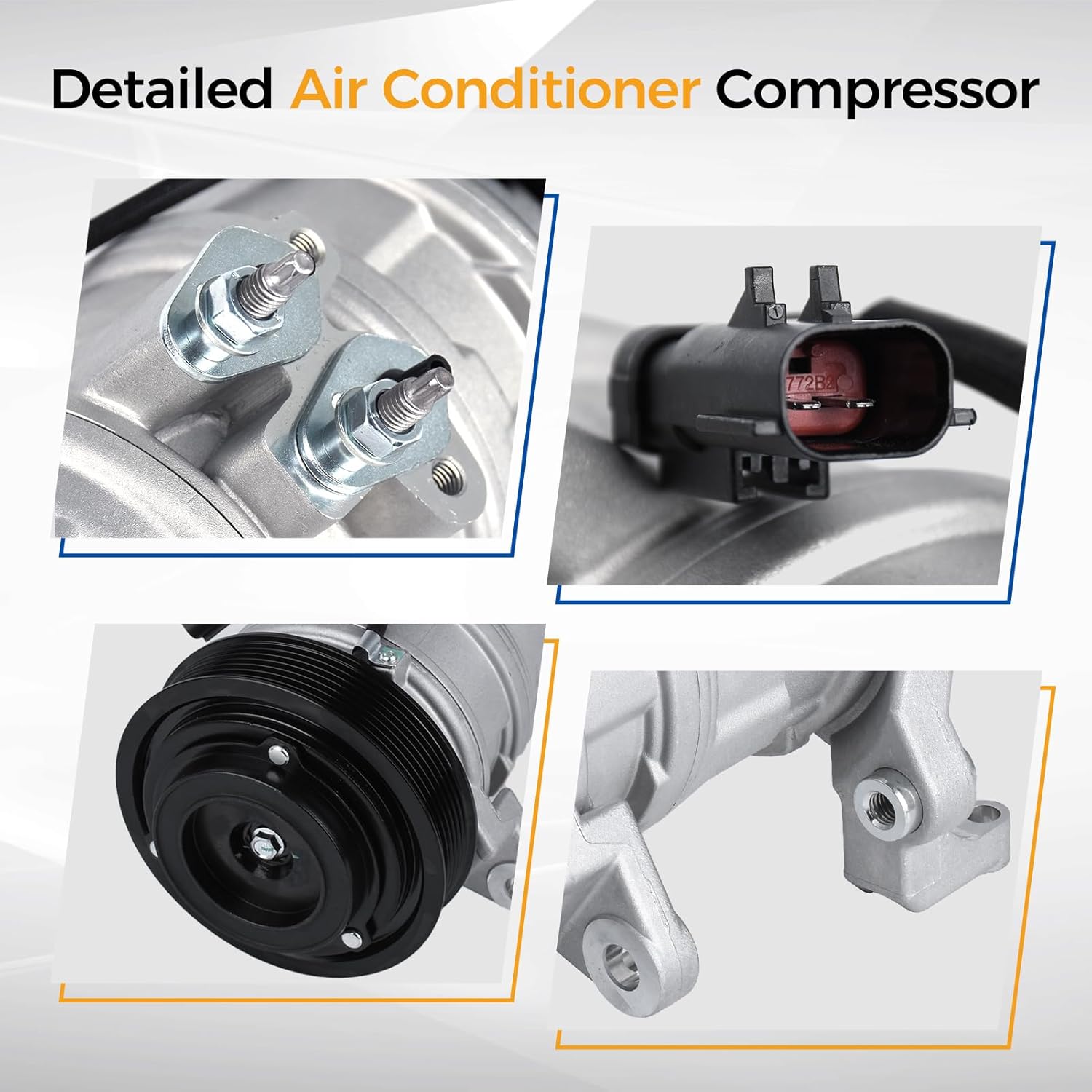 PAROD CO10802C Air Conditioner A/C Compressor Fit for 2003 2004 2005 2006 2007 2008 Dodge Ram 1500/2500/3500, 2005-2008 Dodge Ram 4000 5.7L V8