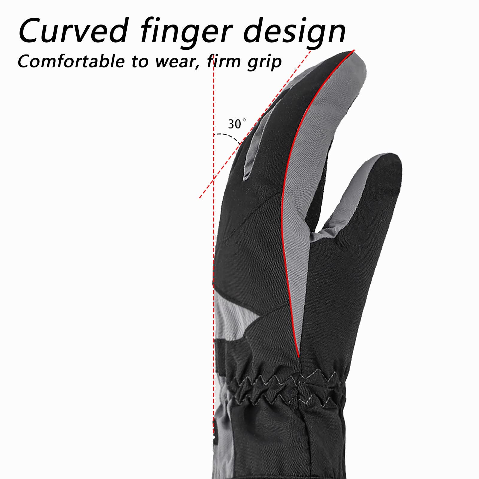 Guanti Invernali Uomo Unisex Guanti da Caldi Antivento Termici Impermeabili per Uomo e Donna Touchscreen per Sci, Snowboard, Moto, Bici, Alpinismo Trekking