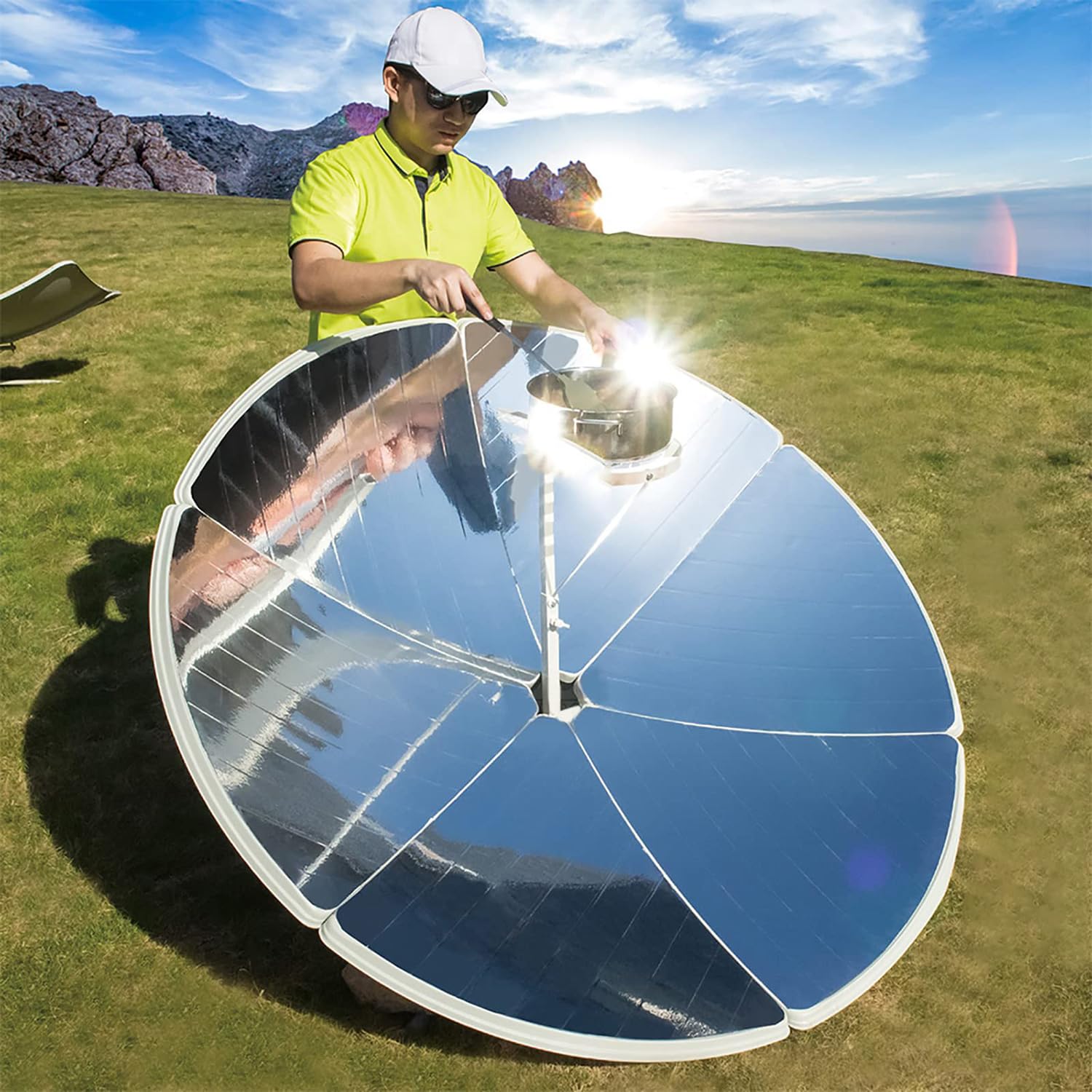 Ustensiles de cuisine de camping solaires pour cuire sans gaz ni électricité en bivouac