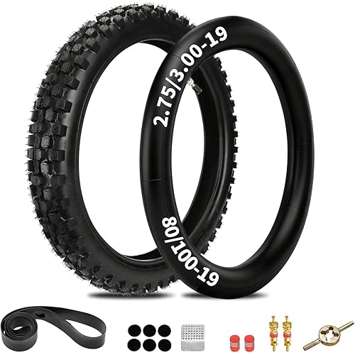 80/100-19 Dirt Bike Tire & 2.75/3.00-19 Inner Tube Replacement for Surron Light Bee X LBX L1E Sur Ron UltraBee Electric Dirt Bike Segway X260 Talaria Sting MX 8000W 60V 40AH eRide Pro E-Bike