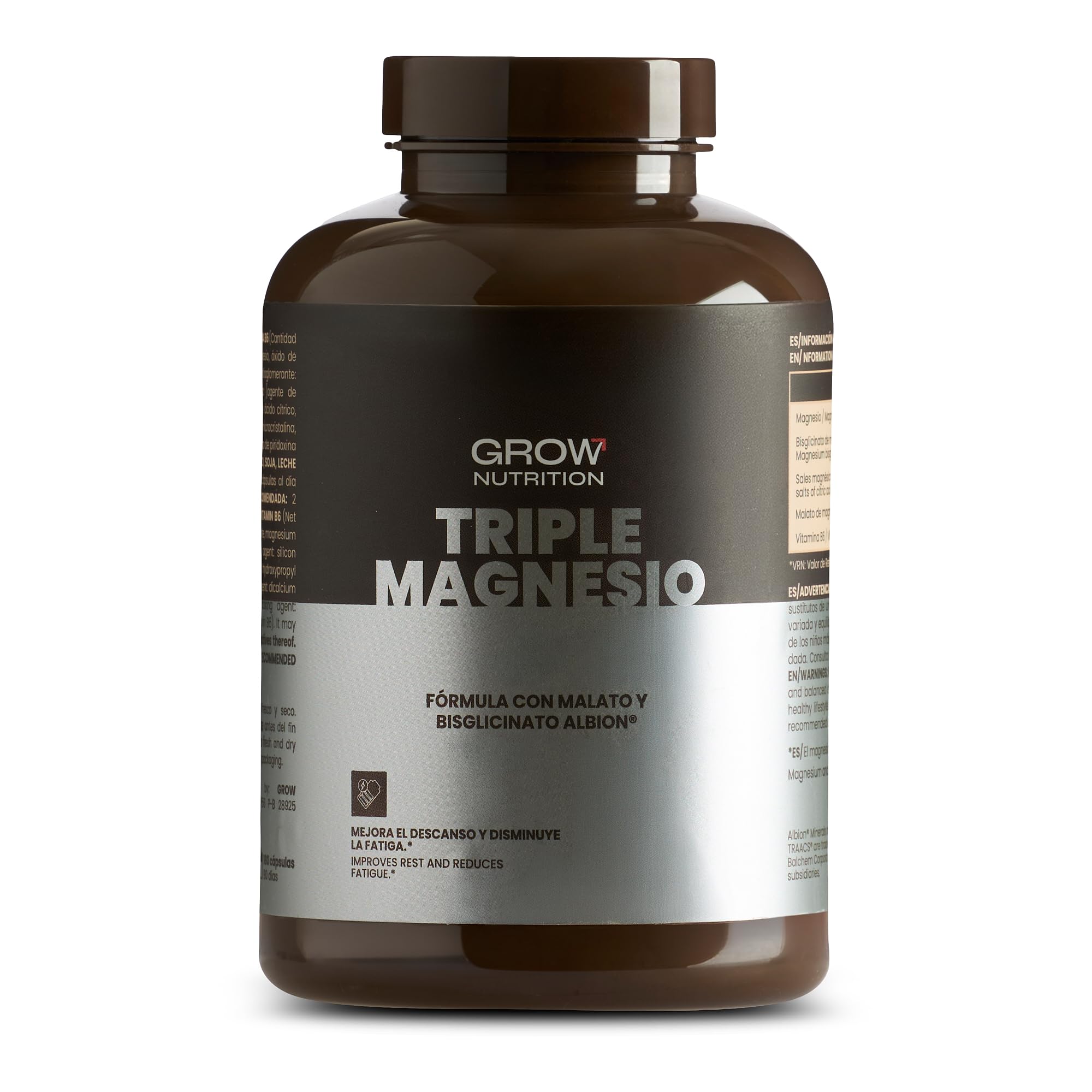 Grow Wellness Triple Magnesio Albion TRAACS 180 Cápsulas