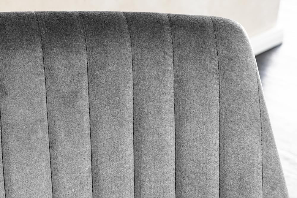 Riess Ambiente 360° Drehbarer Sessel Lounger - grau Gold - Samt Stahl - Loungesessel Polstersessel