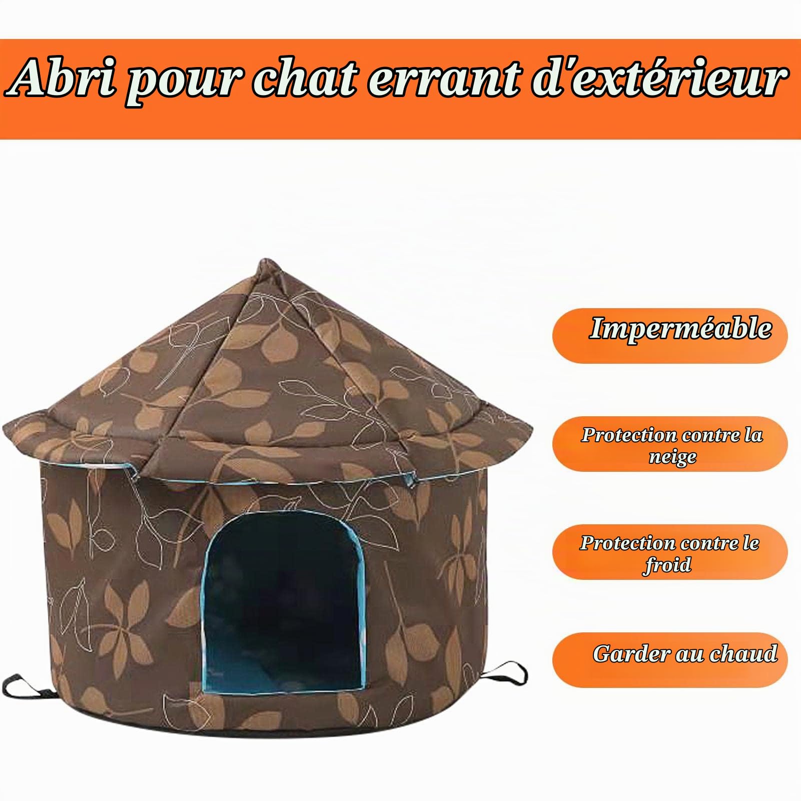 Niche pour Chat Exterieur Isolée Hiver - Chenil Chien | Chauffante Isolée Grotte Abri Petit Etanche Chats et Chiens Errants