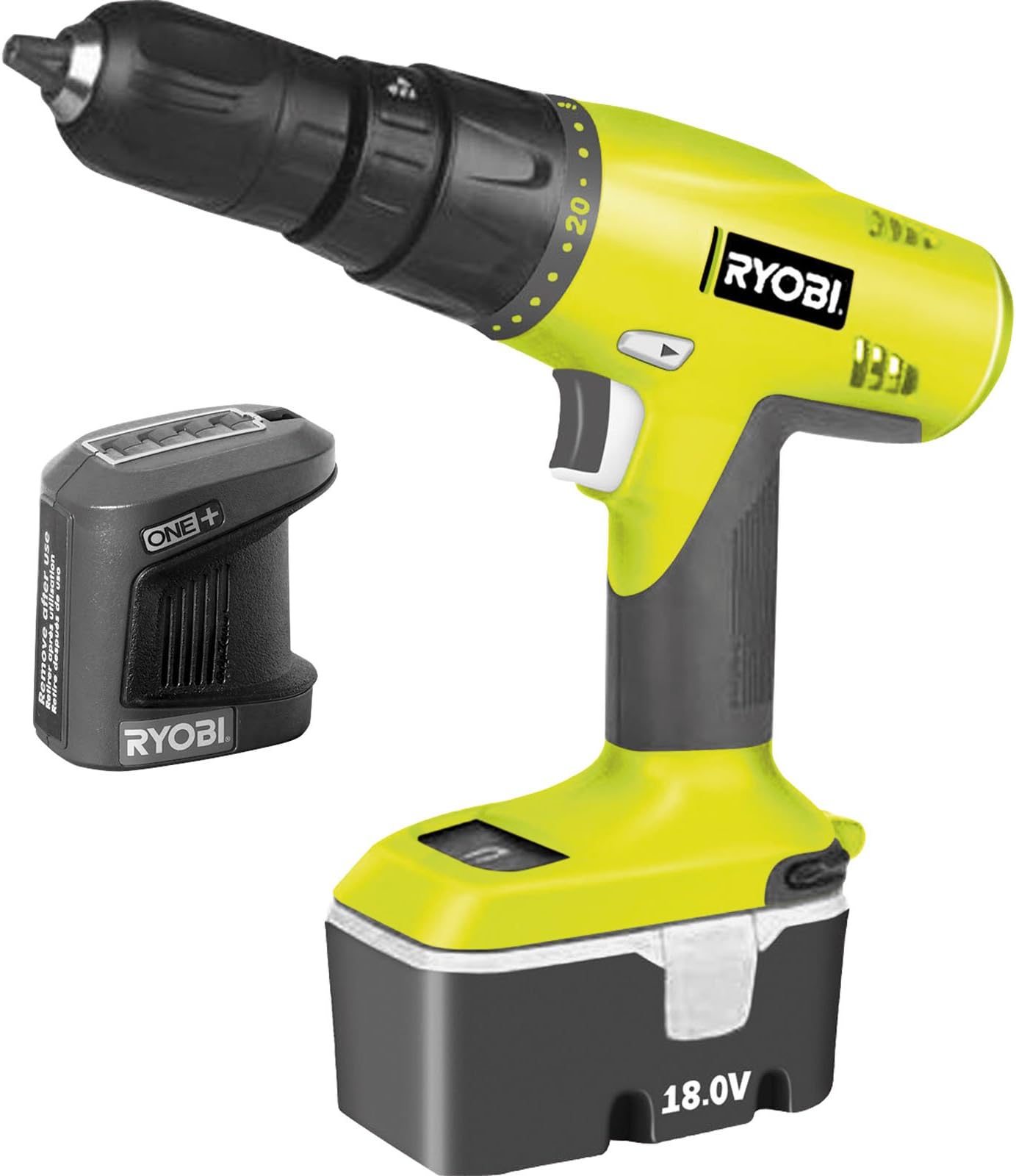 Advanced Royobi ProGrade CHI1802P ONE+ 18v Cordless 2 Speed Combi Drill with 1 NiCD Battery 1.3ah [Pack of 1] --