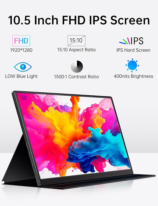 Monitor Portátil 10.5 FHD 400Nits con Cubierta Inteligente miniatura 2