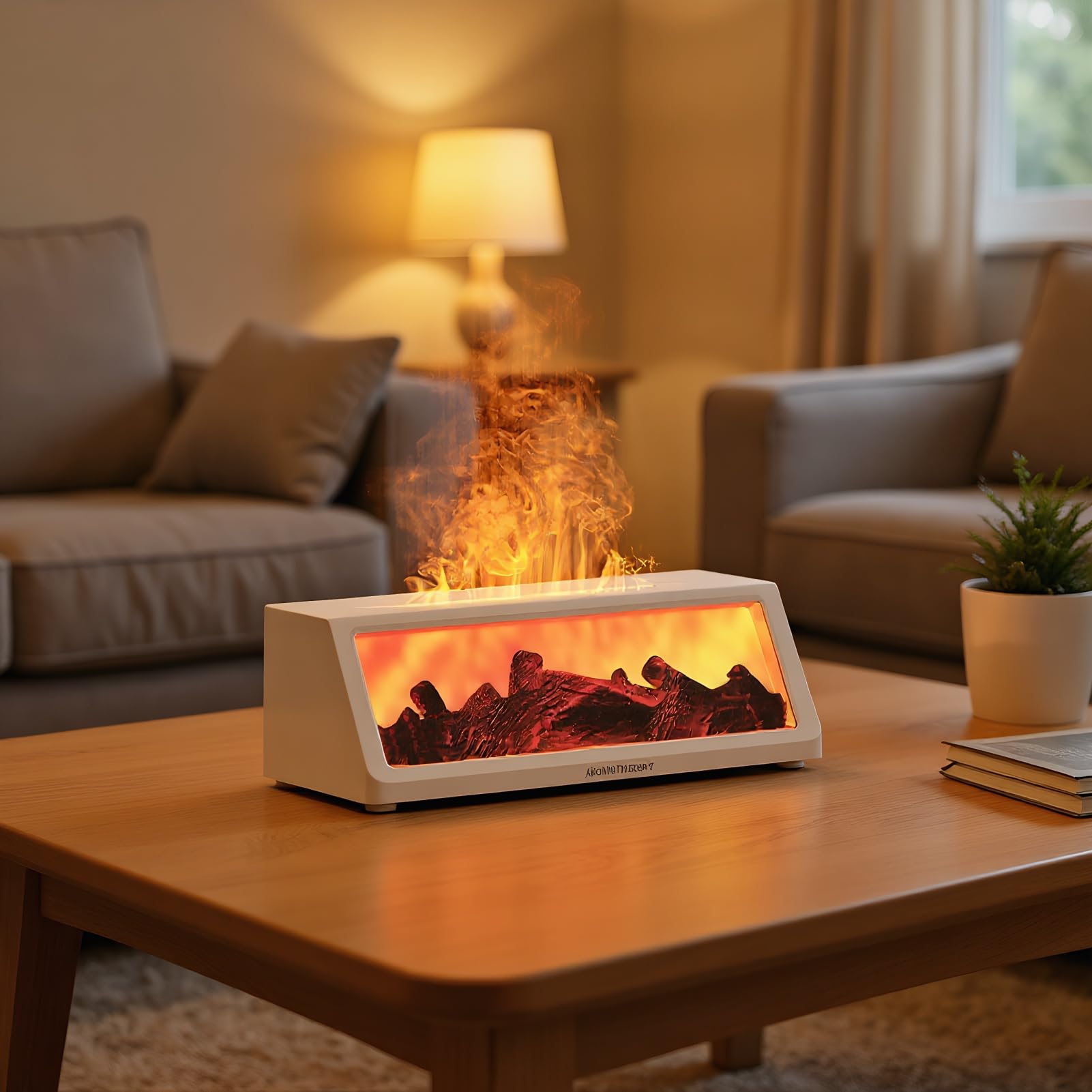 Diffusore automatico per aromaterapia, a forma di stufa a carbone | stile retrò, per camera da , umidificatore a ultrasuoni con luce LED, silenzioso, con serratura di sicurezza, ideale per