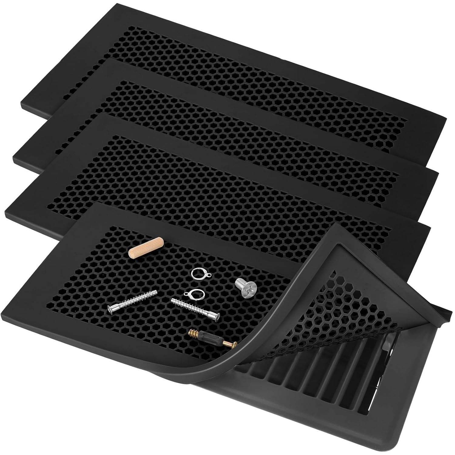 VIHOSE 4 Pcs Baby Proofing Vent Covers for 4 x 10 Inch Floor Registers Silicone Air