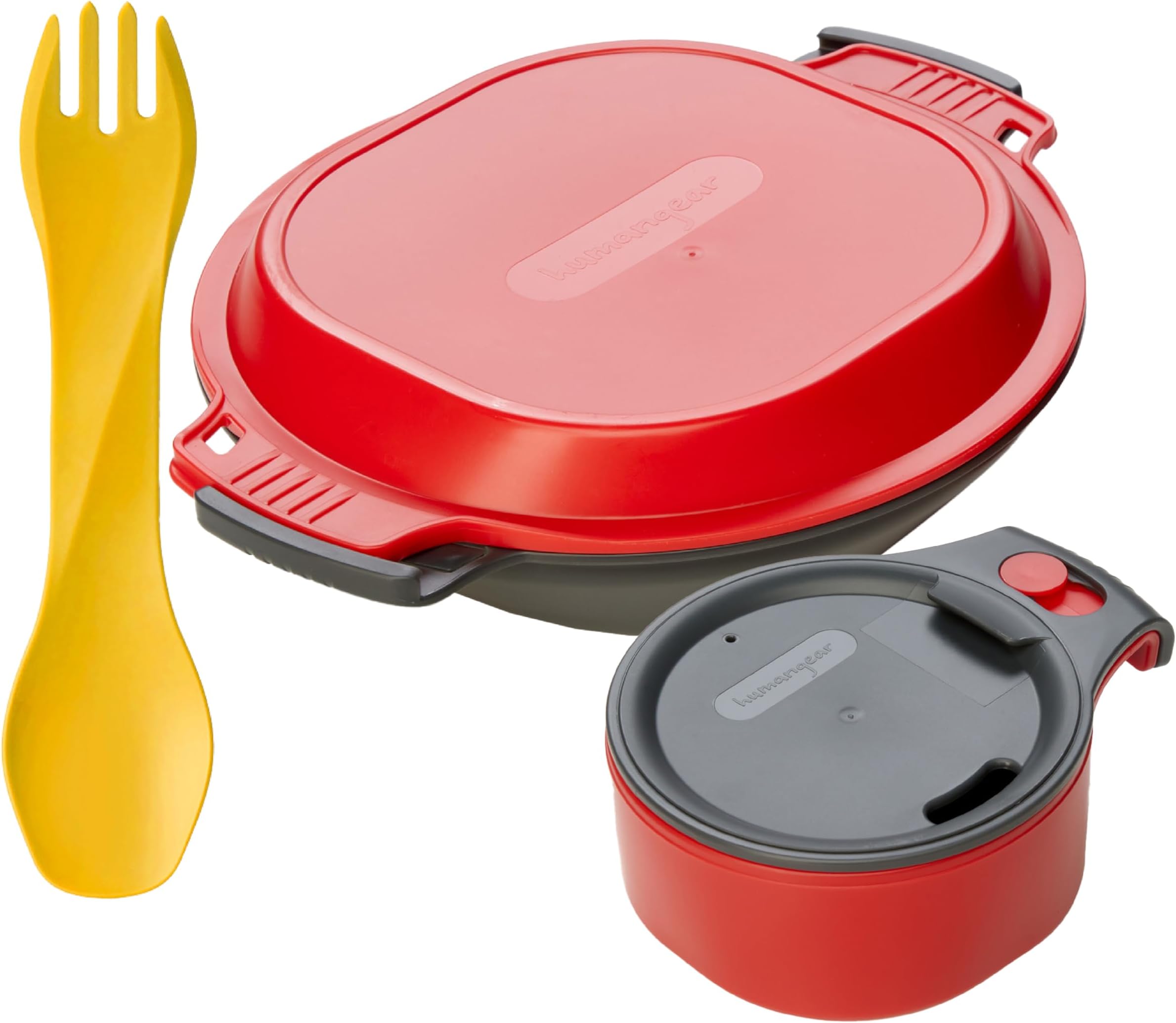 humangear GoKit Deluxe: 7-Tool Lightweight Camping Mess Kit with Portable Insulated Cup, Camping Plate, Bowl, Utensil, and Toothpick - Ideal On-The-Go Camping Solution