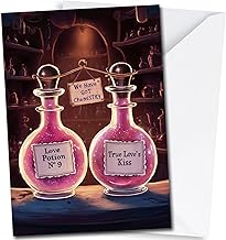 “We Have Chemistry” Anniversary & Valentine’s Card (A5) – Romantic Potions Design for Wife, Girlfriend, Fiancé