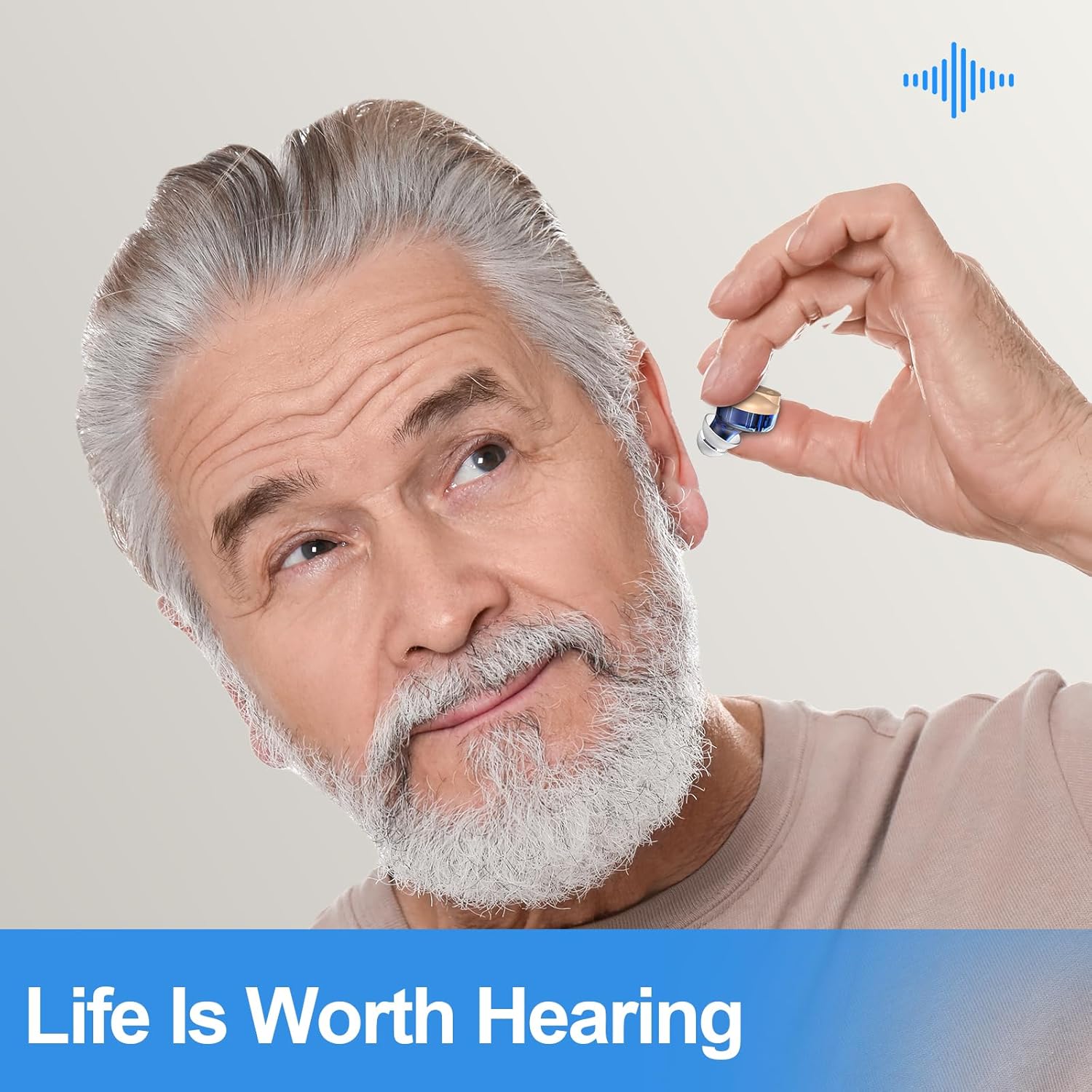 Mivo GM-901T hearing aids and charging case