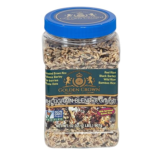 Miniatura 15 de Golden Crown Arroz Salvaje Premium Alto en Proteínas, Envejecido Naturalmente Sin Gluten + Libre de OMG Vegano, Granos Sabrosos y Deliciosos Bajos