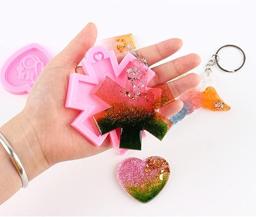 Miniatura 3 de Enfermera camisa corazón estetoscopio silicona llavero molde médico tema colgante molde de fundición, Resina Silicona