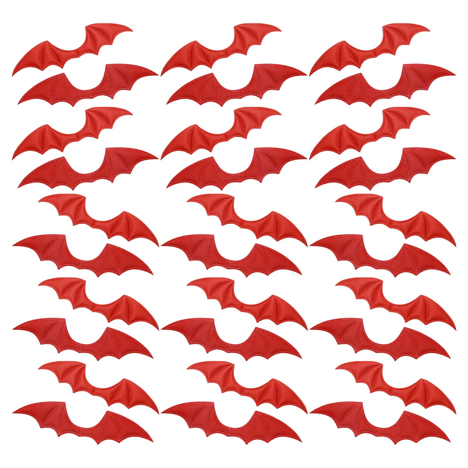 PANGBOER 30Pcs Soft Fabric Bat Wing 14.5x4cm Halloween Costume Decoration for Costume Decoration Sewing Embellishment Fabric Bat Ailerons