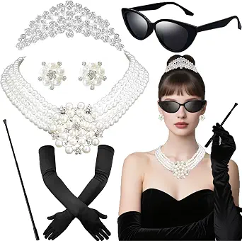 1920s Flapper Party Cosplay Jewelry Set – 6 Piece Accessories