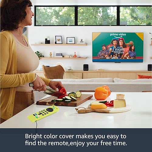 Vista 45 de ONEBOM Firestick - Funda protectora para control remoto de 3ª generación con Alexa Voice Remote 4K, funda protectora de silicona antideslizante a