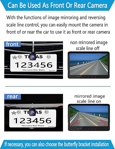 Miniatura 6 de Cámara de respaldo AHD 1080P, placa de matrícula 2 en 1, cámara inversa multifuncional para automóvil, SUV, camioneta, etc., imagen clara, gran