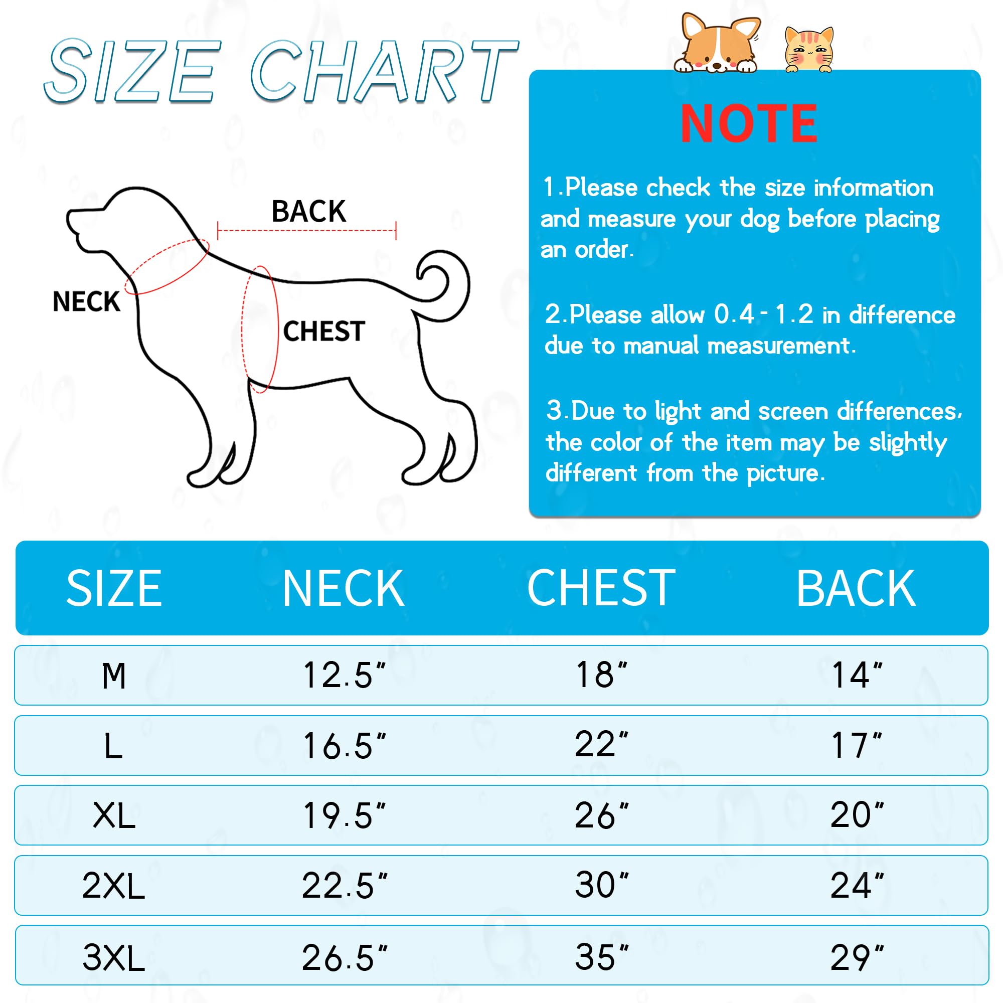 NACOCO Manteau de pluie réglable pour chien de grande taille, imperméable et léger, poncho à capuche avec bande réfléchissante bleu (taille M, dinosaure bleu)