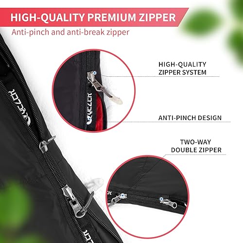 Miniatura 4 de Saco de dormir de plumón para adultos, 600 de potencia de relleno, ultraligero y compacto con saco de compresión para mochileros, camping, senderismo