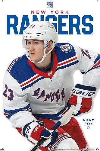 Miniatura 10 de Trends International NHL New York Rangers - Póster de pared de la serie 23 de Adam Fox, 14.72 x 22.37 pulgadas, paquete de póster premium y alfiler