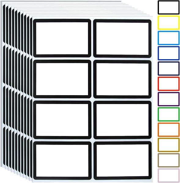 Name Tag Stickers,15 Colors Available,200pcs Name Tag Labels,3.5 x 2.25 Name Badges Name Tags Label for School,Party,Tra
