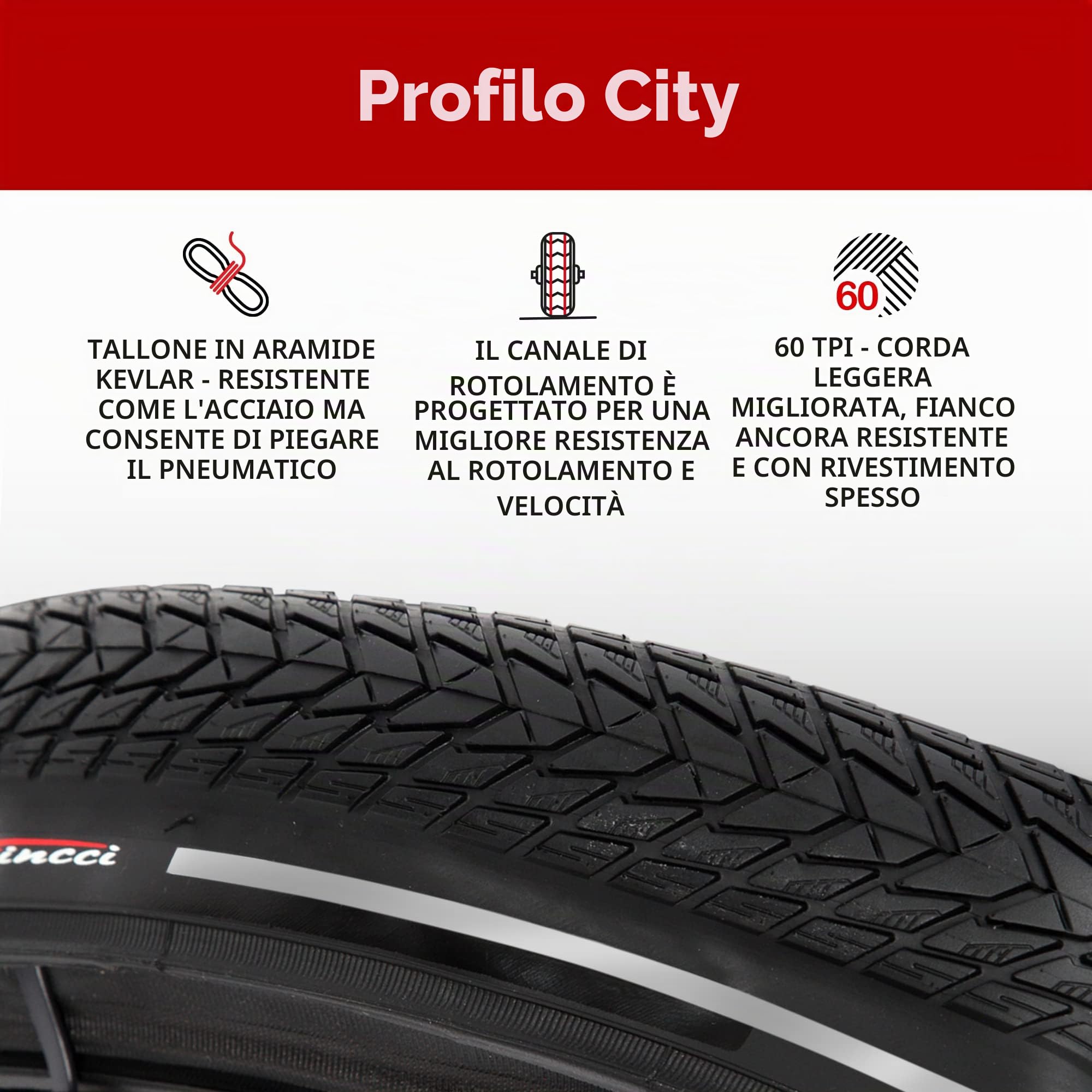 Fincci Coppia Copertoni 700x35c (37-622) – Pneumatici Pieghevoli Gravel a 60 TPI – Protezione Antiforatura 1mm – Ideali per Bici da Strada, Ibrida e Cicloturismo – Performance Leggera e Resistente