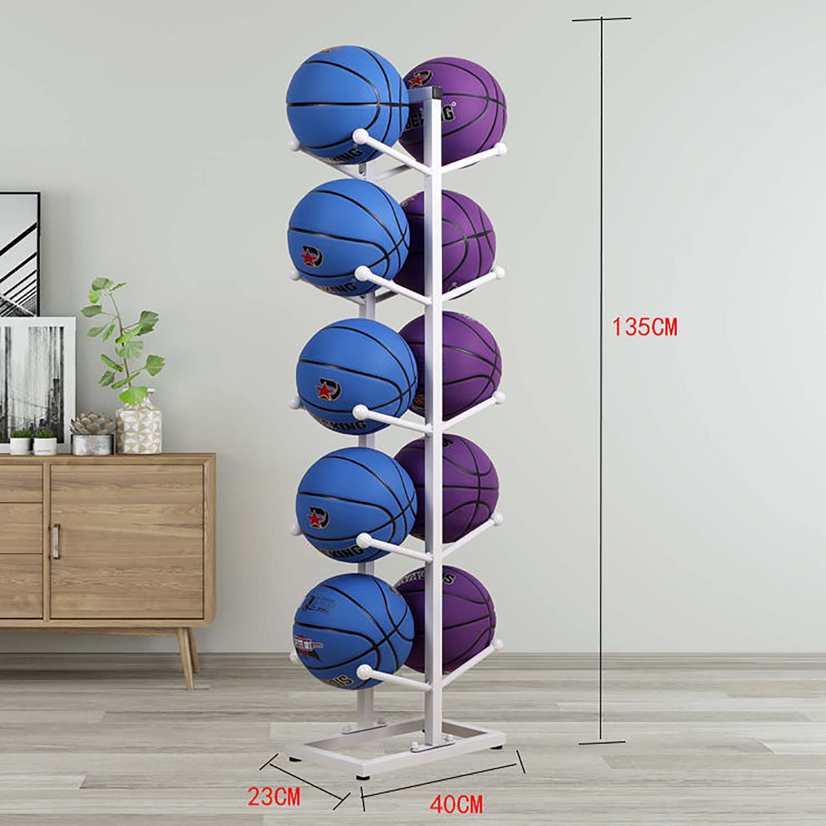 ボールスタンド バスケ 4段 バスケットボールラック ボールラック