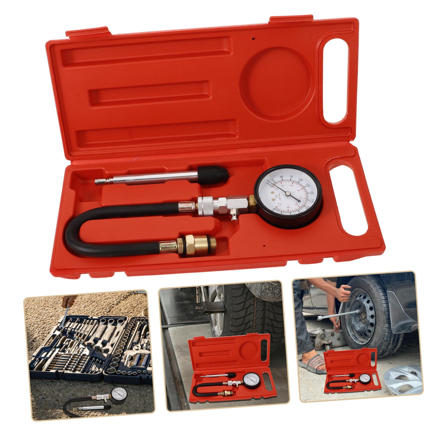 Gatuida Kit De Testeur De Pression De Cylindre De Moteur Automobile Outil Mécanique De Précision