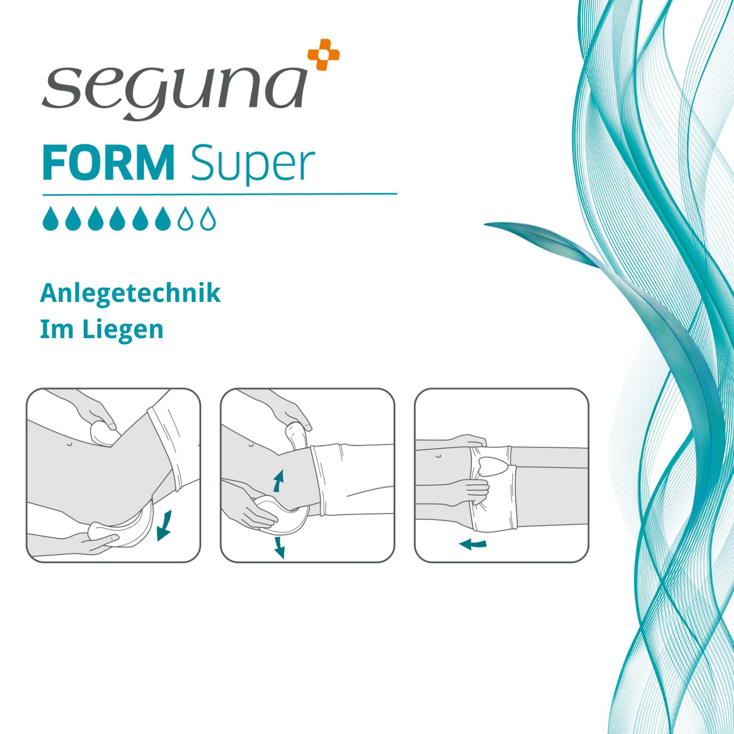 SEGUNA Form Super, Inkontinenzvorlagen für Frauen und Männer, Anatomische Vorlagen bei mittlerer Inkontinenz, Stuhlinkontinenz (Sparpaket (4 x 25 Stück))