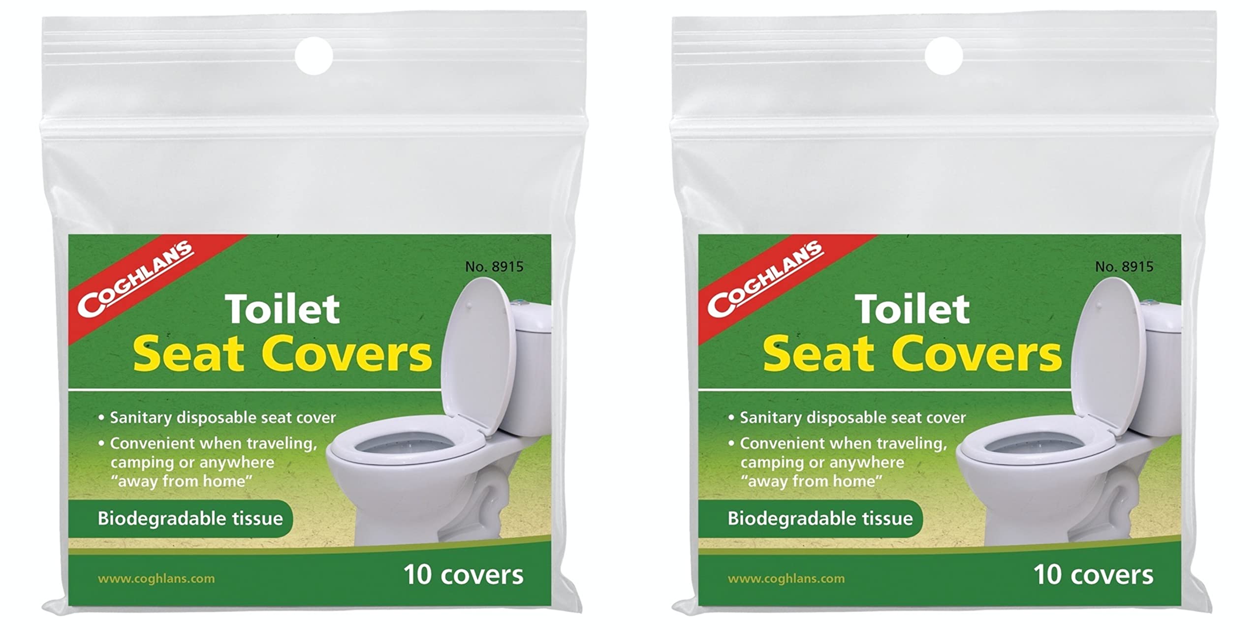 Coghlan's 10-Pack Biodegradable Tissue Toilet Seat Covers (2-Pack)
