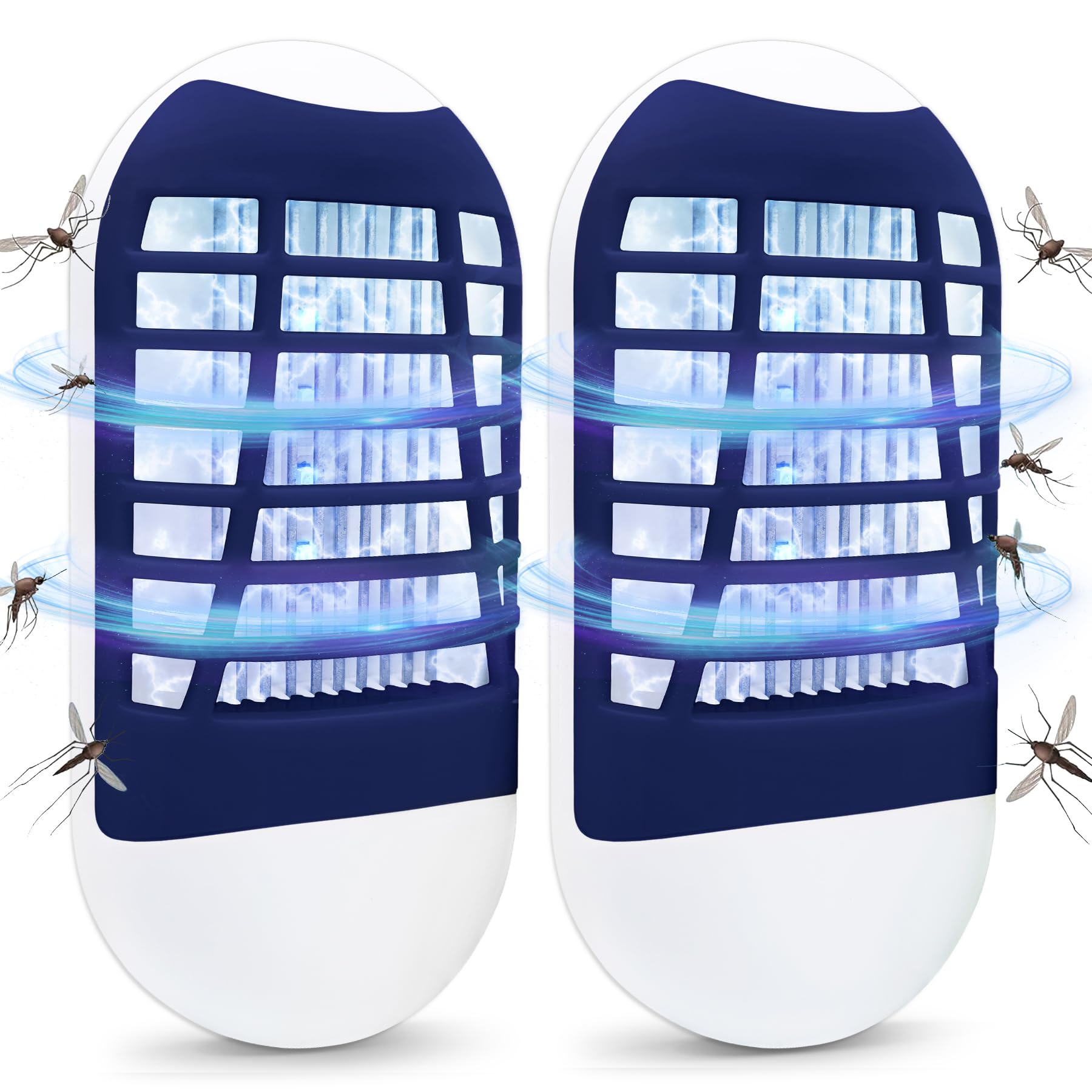 Bug Zapper Indoor, Electronic Fly Zapper Lamp, Non-Toxic, Silent Insect Mosquito Killer, Fly Killers Indoor for Home Use