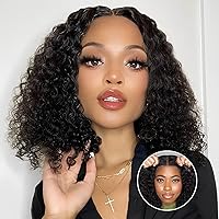 Vista 11 de Wear and Go - Peluca Bob de cabello humano liso sin pegamento, encaje frontal HD precortado de 6 x 4 pulgadas, sin pegamento, pelucas
