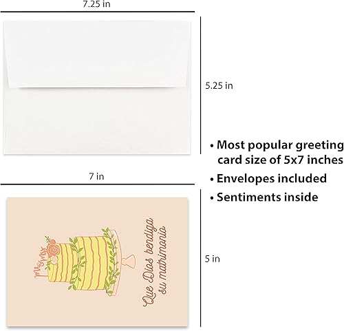 Miniatura 9 de Tarjeta de Boda Cristiana ara Tarjeta de Boda Tarjeta de Matrimonio de Boda Cristiana, Regalo Cristiano para Bodas (Pack de 48)