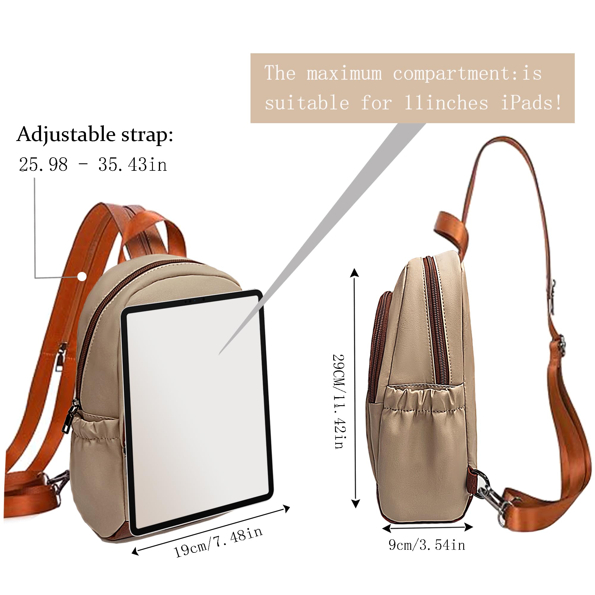 Mini plecak damski, mały – plecak miejski, torebka antykradzieżowa, wodoszczelny, elegancki plecak crossbody, plecak damski, na co dzień, na podróż, czas wolny, zakupy, do pracy