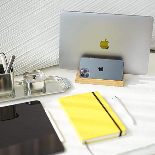 Miniatura 7 de Soporte vertical para laptop para escritorio, soporte doble con base ajustable de 0.98 a 1.77 pulgadas, se adapta a todos