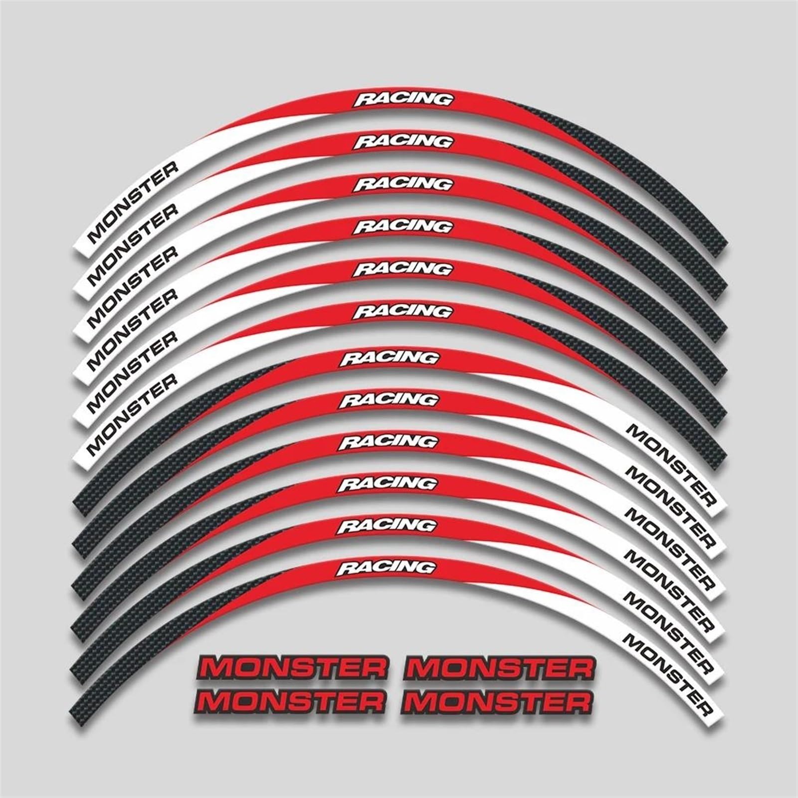 Motorcycle Wheel Stickers Stripes Reflective Rim for Ducati for Monster 695 696 795 796 1100 1100S 797 821 Scratch-Resistant(Color7)