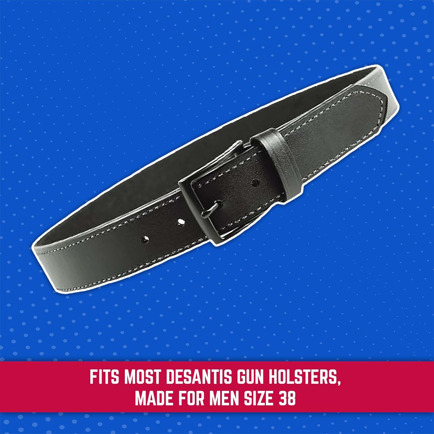 DeSantis 1.5" Everyday CCW Carry Belt, Tactical Heavy Duty Holster Gun Belt, Designed for Law Enforcement - Black - Image 3