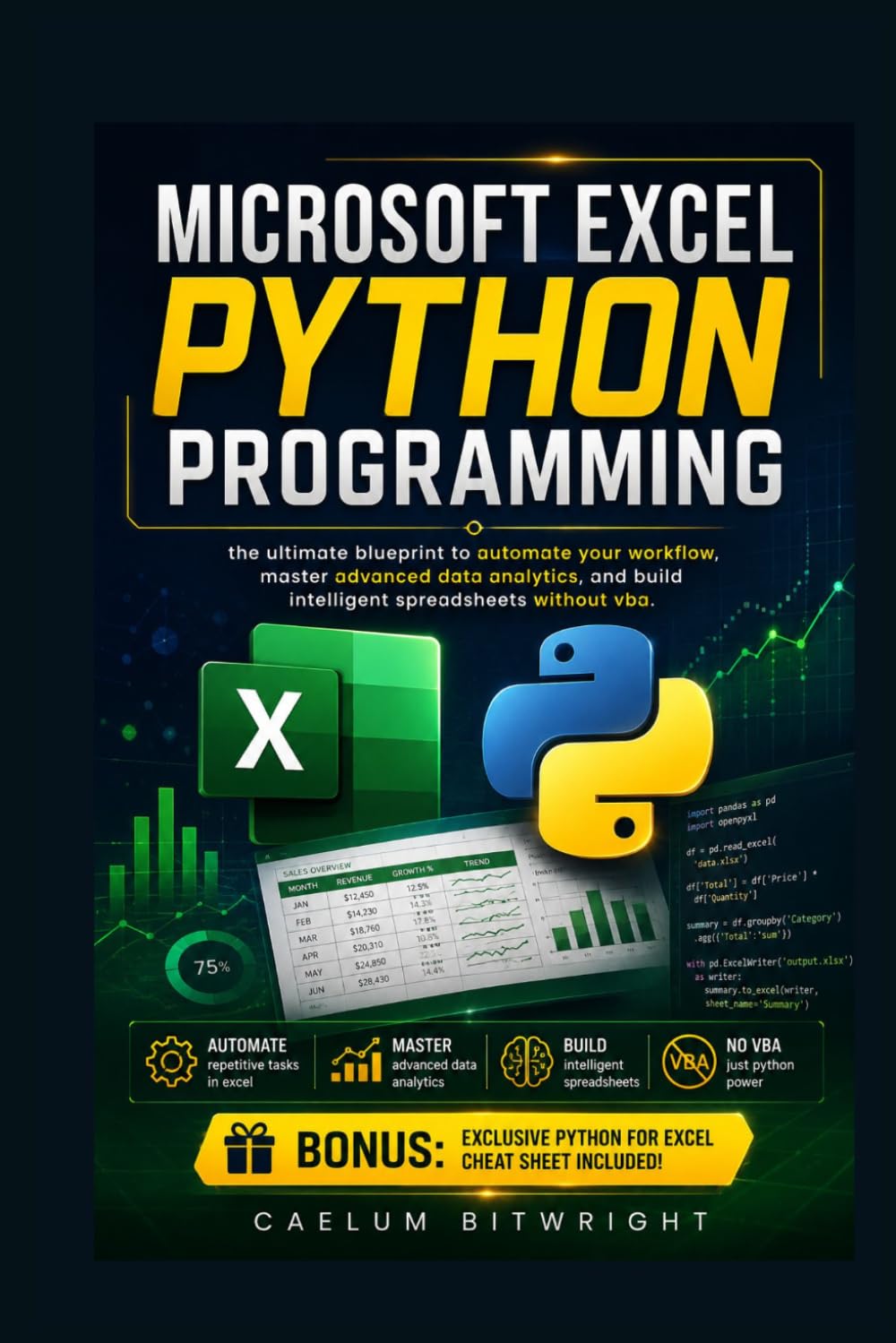 Microsoft Excel Python Programming: The Ultimate Blueprint to Automate Your Workflow, Master Advanced Data Analytics, and Build Intelligent Spreadsheets without VBA (The Caelum Protocol)