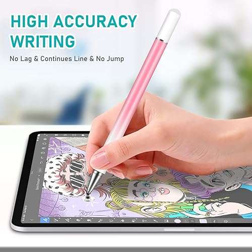 Miniatura 2 de Bolígrafos para pantallas táctiles, paquete de 3 lápices capacitivos universales para iPad proMiniAiriPhoneAndroidMicrosoft Tablets (rosamoradoverde)