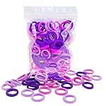 100 Pack Purple colorful Nylon Small Elastics Hair ties Toddlers\' Ponytail holder