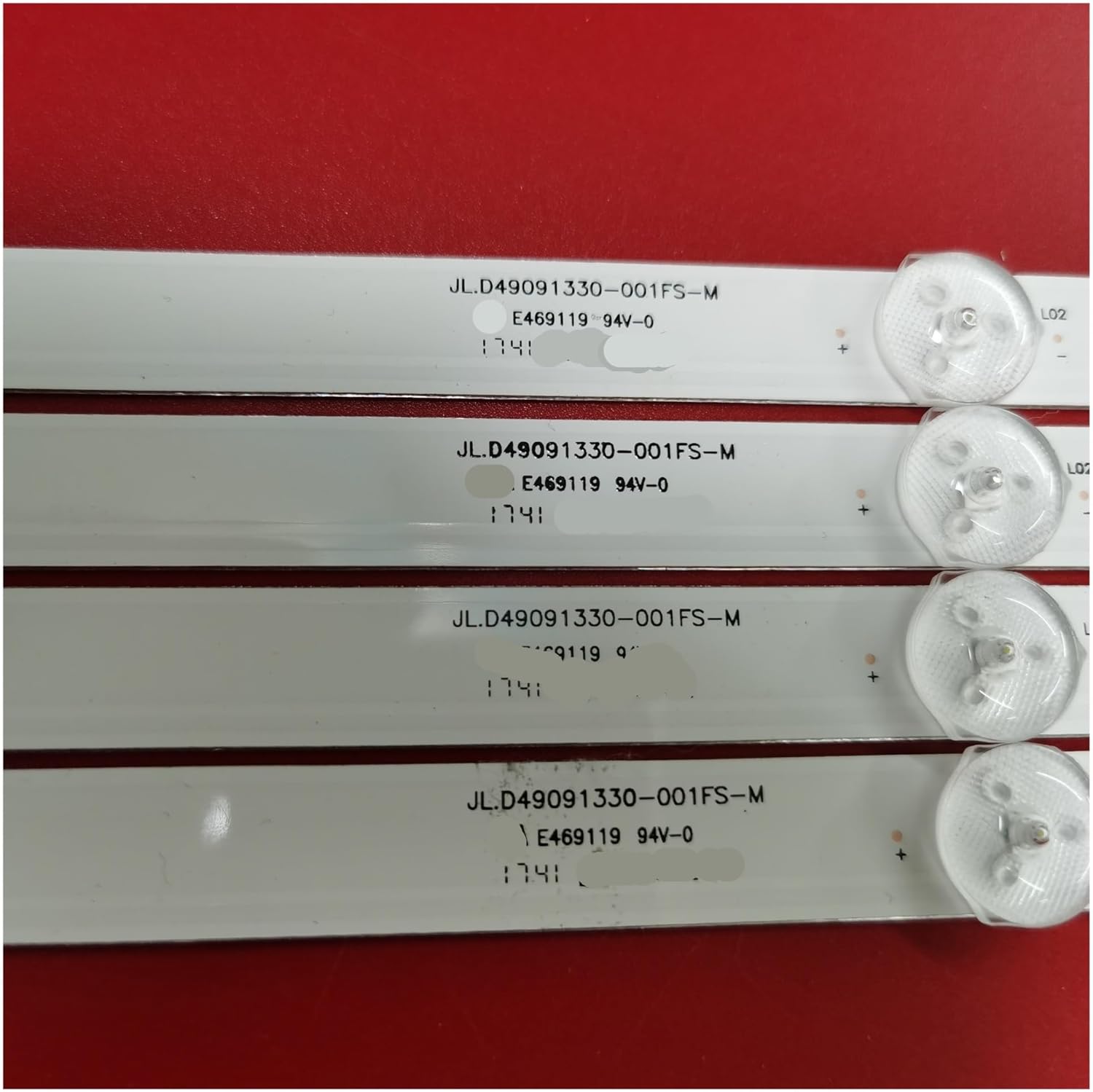 Compatible Replacement for 4pcs Backlight Strip 49 Inch Model 49lj594v 49UJ630V 49UJ631V 49UJ634V-ZD JL.D49091330-001FS-M SDL490W0 LD0-B11 EAX67133404
