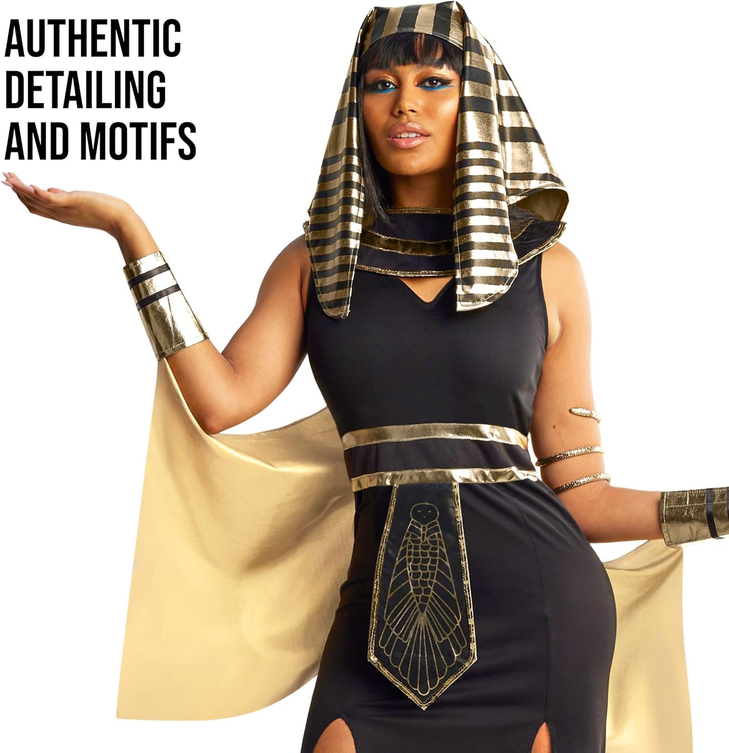 Morph Cleopatra Costume Women, Egyptian costume womens, Egyptian Goddess Costumes, Halloween Costumes For Women Adult - Image 4