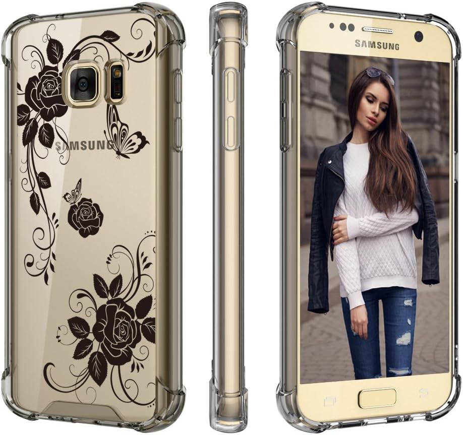 Cutebe Case for Galaxy S7, Shockproof Hard PC+ TPU Bumper Case Scratch-Resistant Cover for Samsung Galaxy S7 2016 Release Butterfly